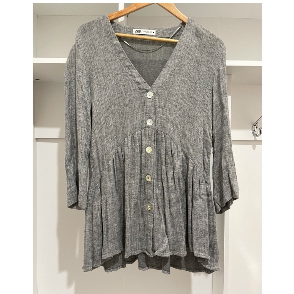 Zara Heather Gray Top